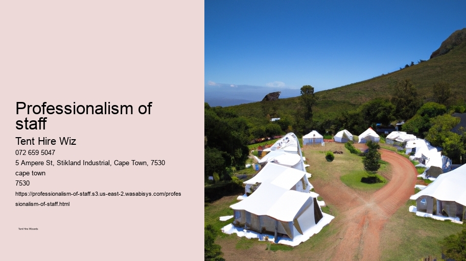 Professionalism of staff